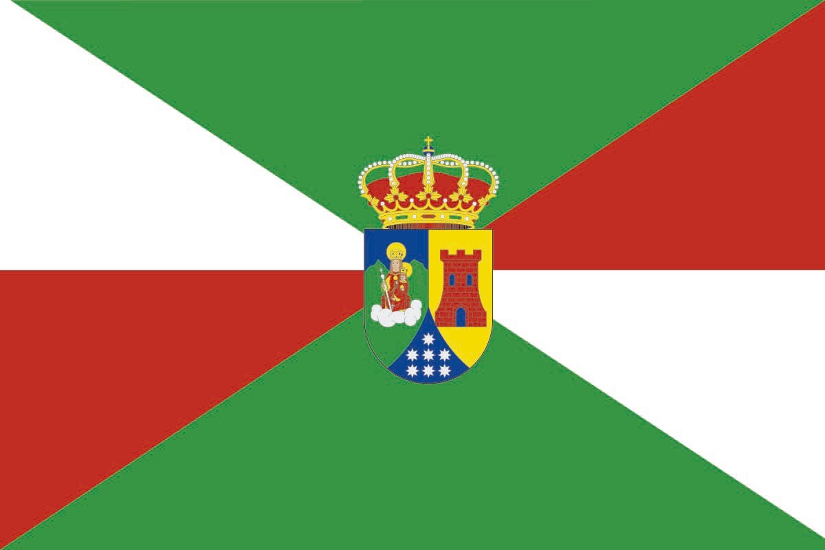 Bandera de Valdeprado del Río de alta calidad para exterior Bandera de Valdeprado del Río de alta calidad para exterior