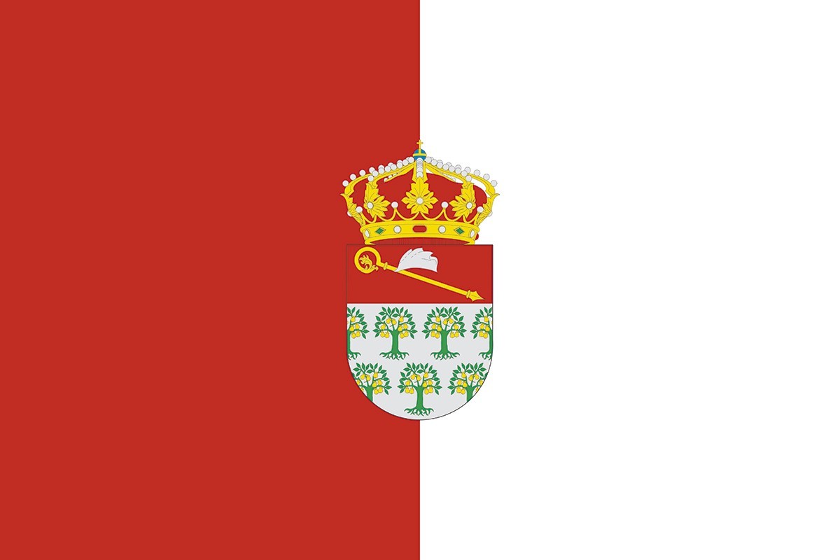 Bandera de despacho de Peraleda de San Román de alta calidad