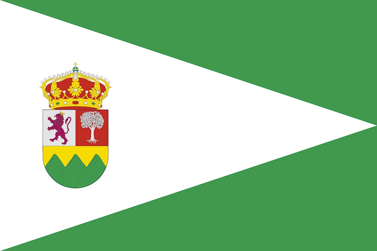 Bandera de despacho de Villanueva de la Sierra de alta calidad