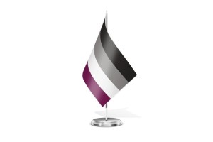 Bandera de mesa Asexual 123
