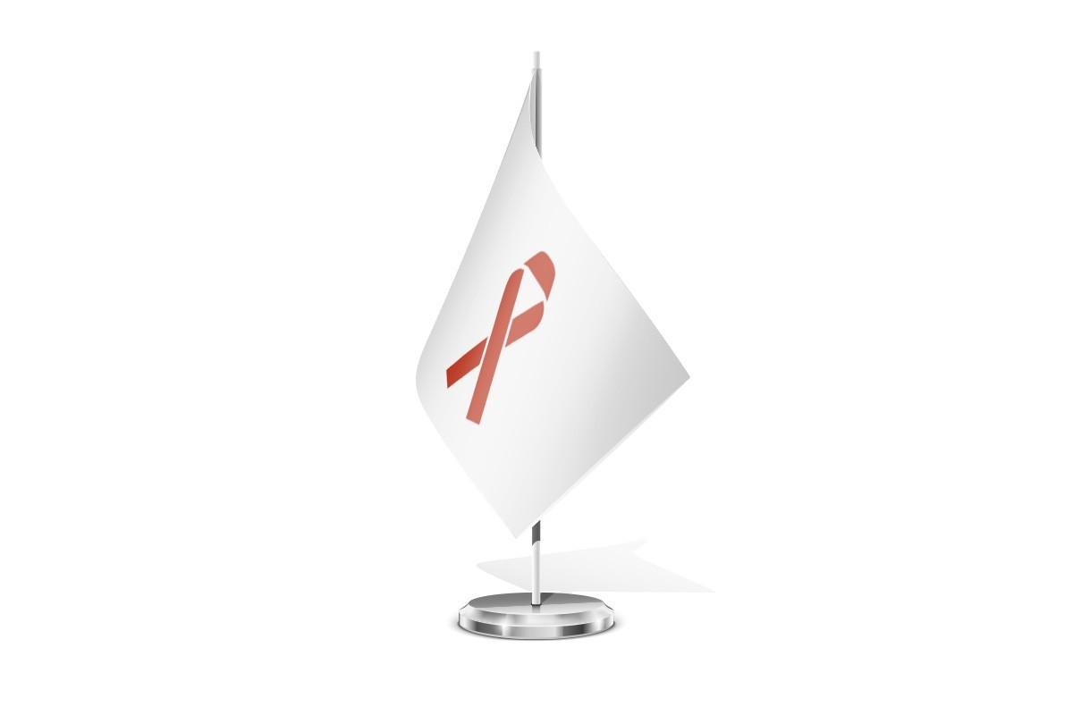 Bandera de mesa del Sida