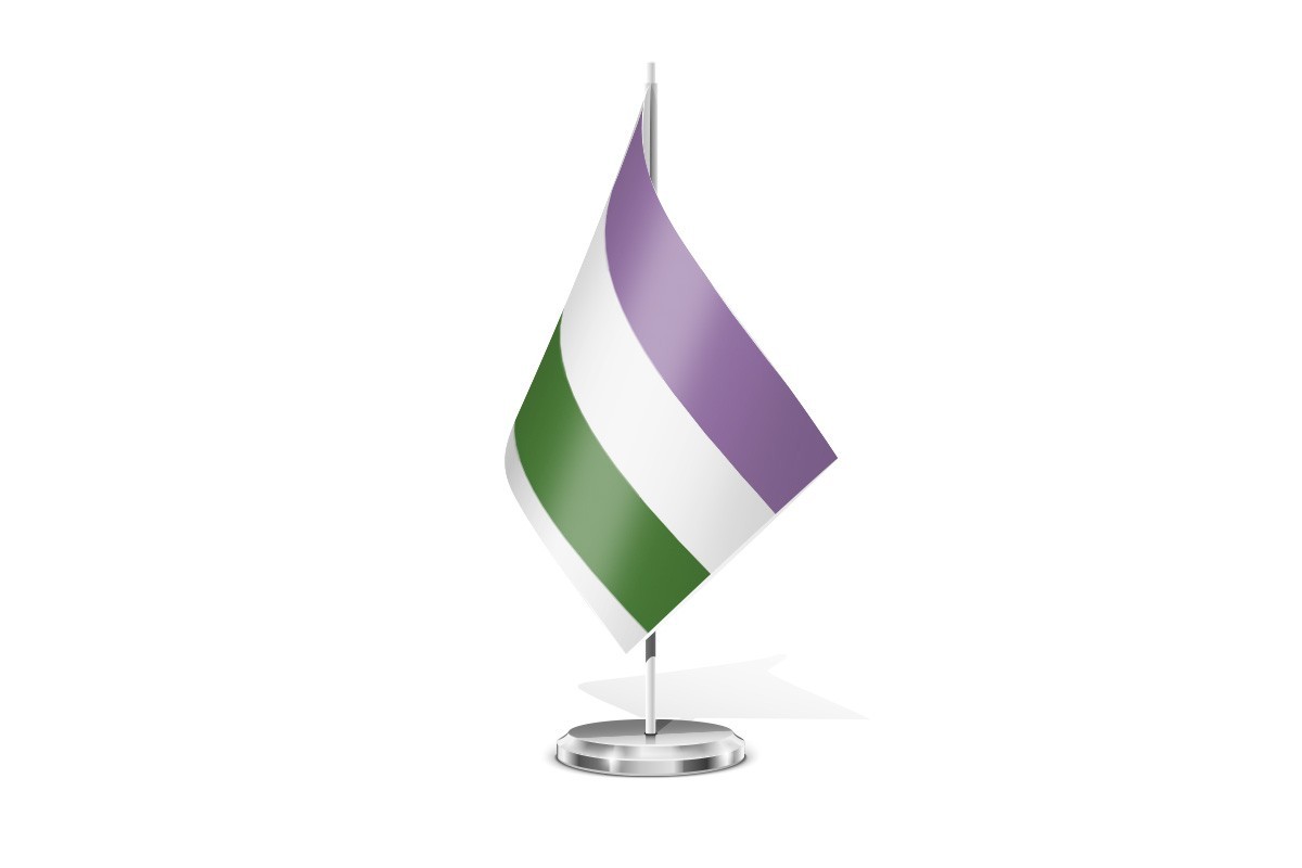 Bandera de mesa GenderQueer