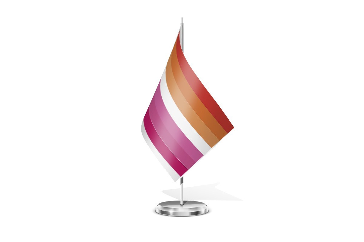 Bandera de mesa lésbica