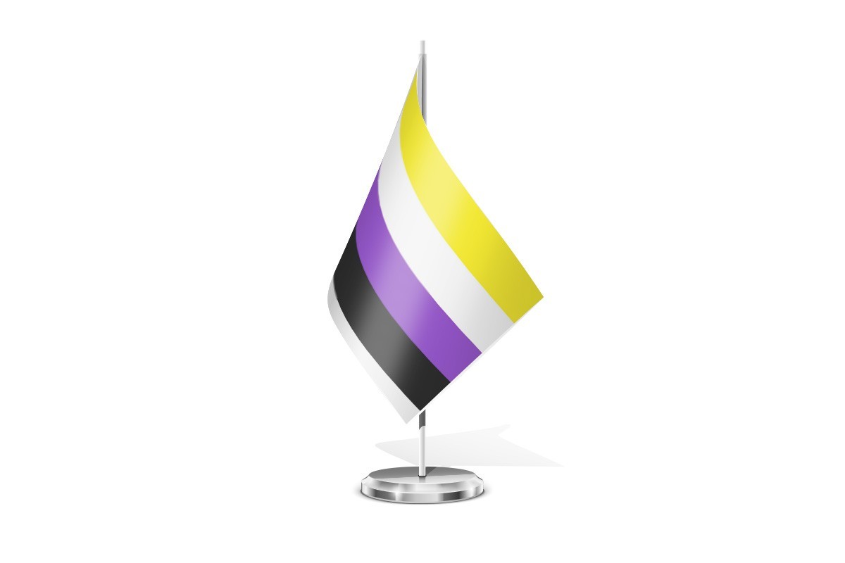 Bandera de mesa no binaria