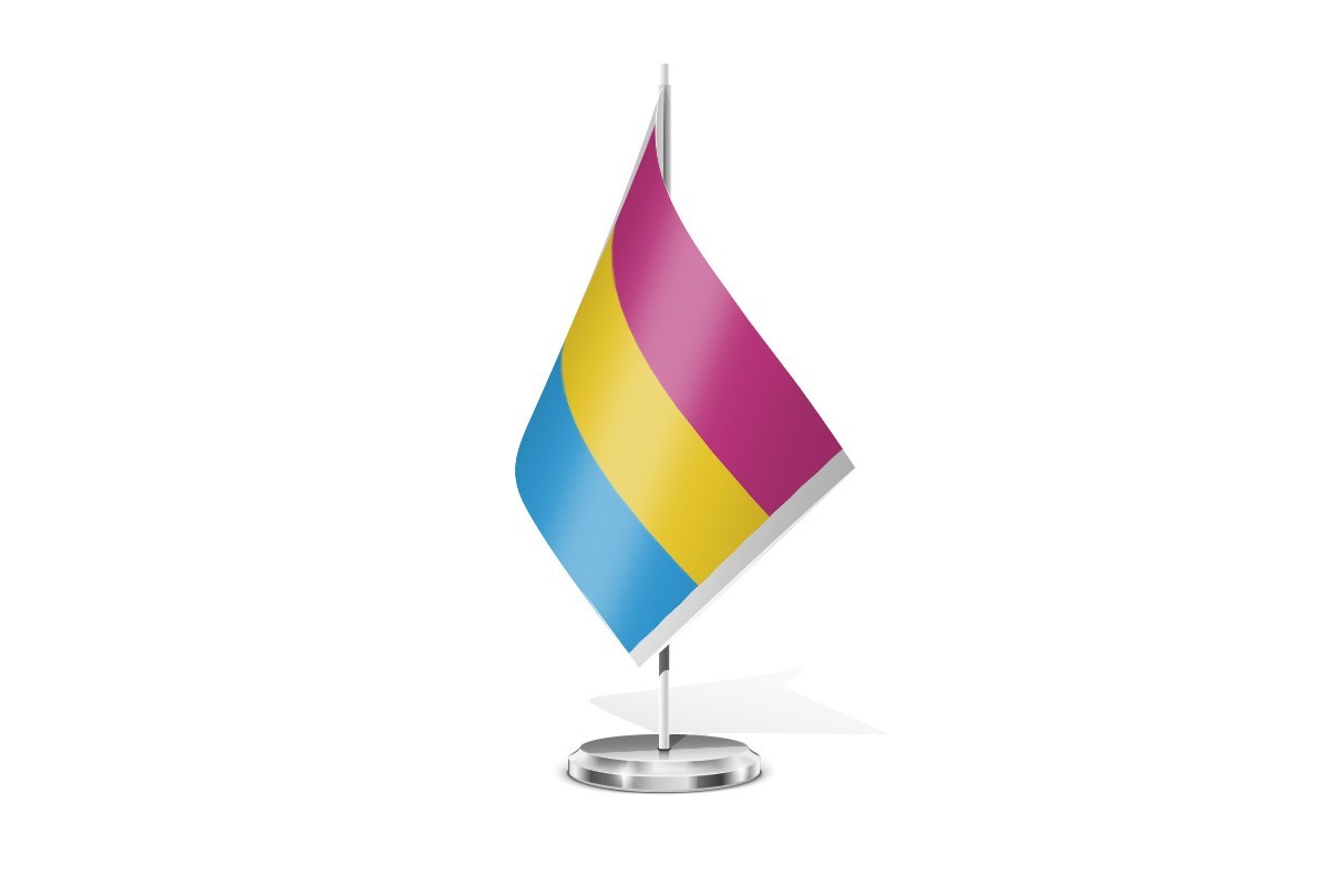 Bandera de mesa pansexual