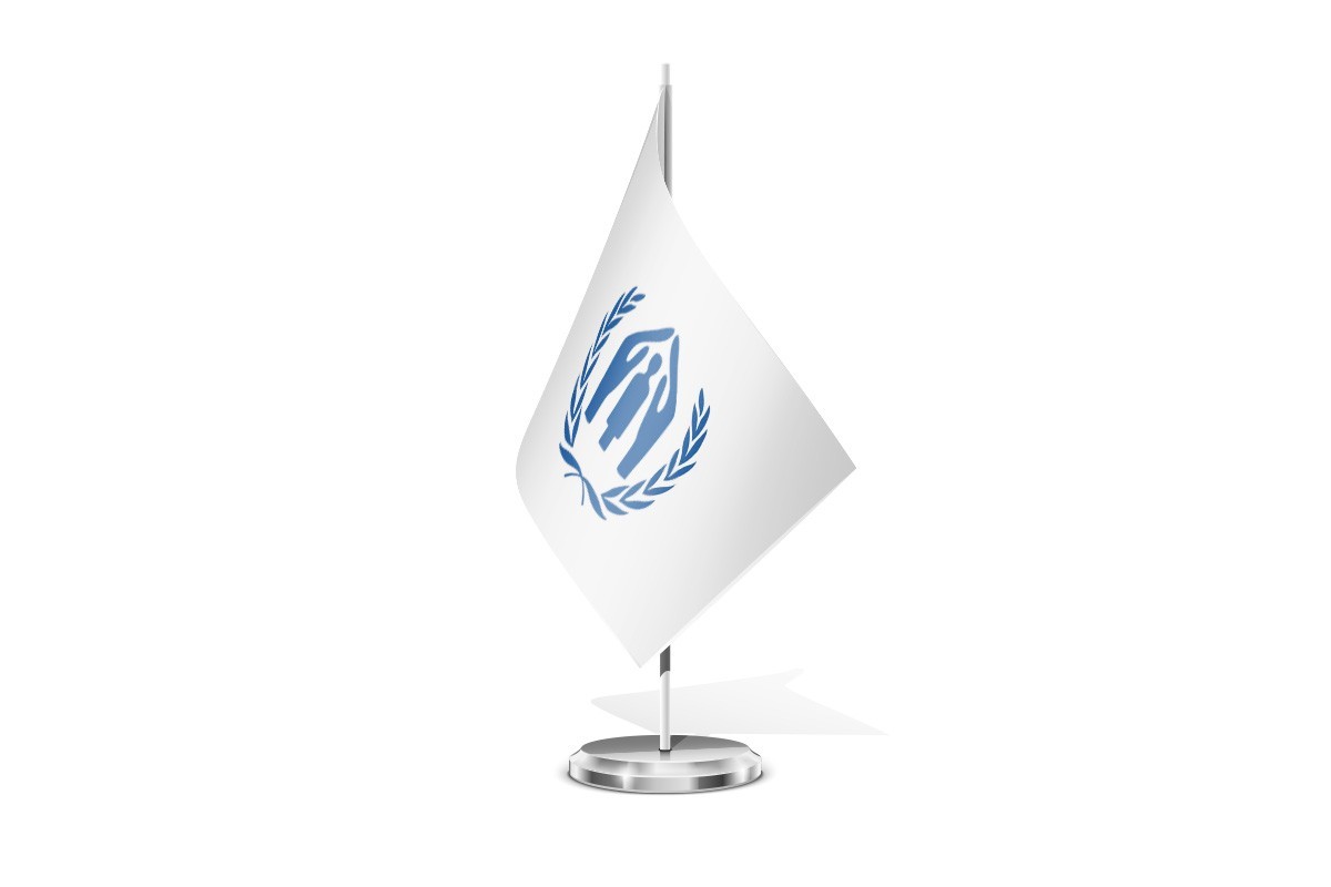 Bandera de mesa de Acnur