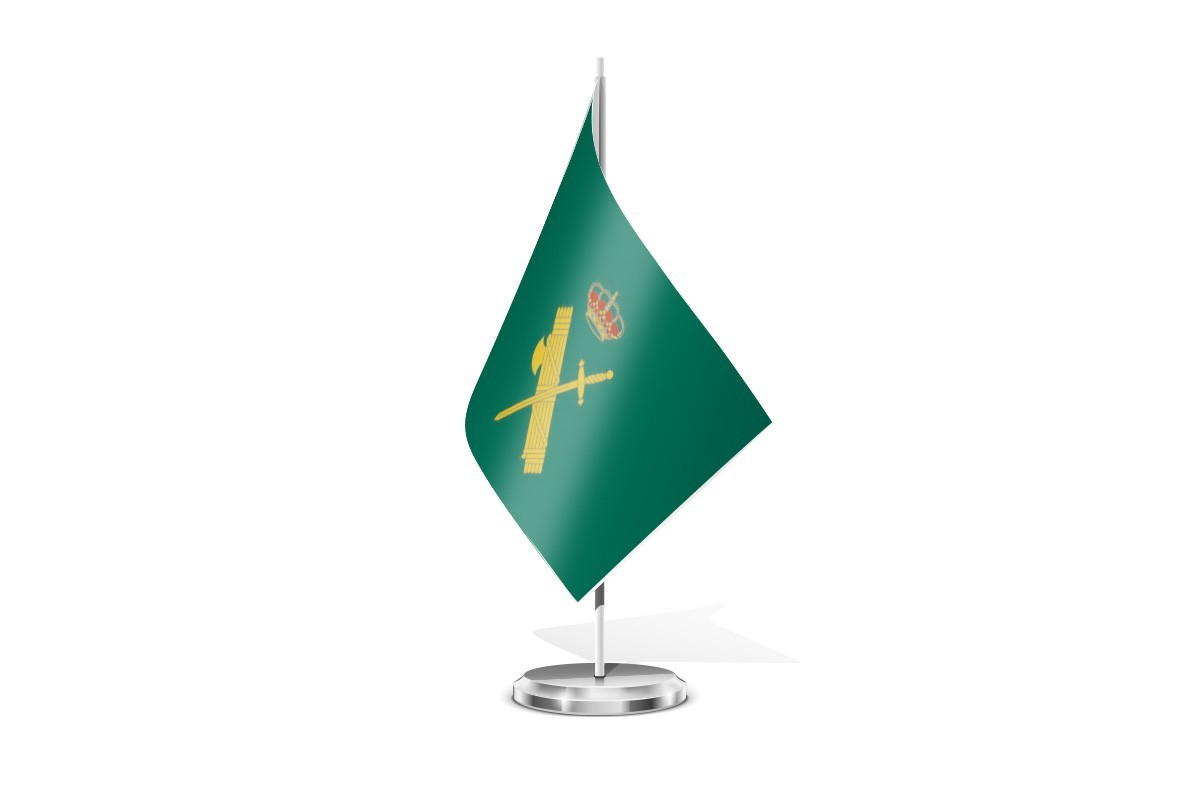 Bandera de mesa de la Guardia Civil