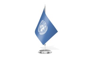 Bandera de mesa de Onu 123