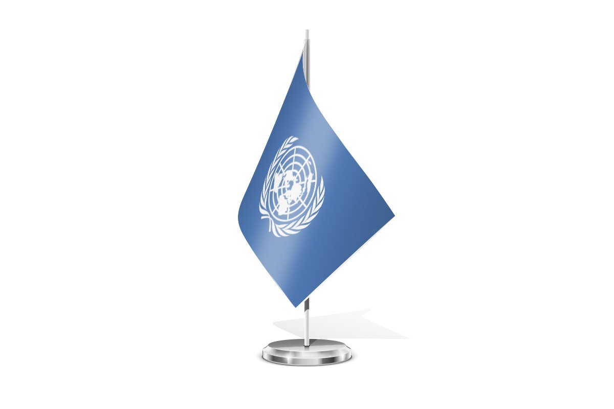 Bandera de mesa de Onu