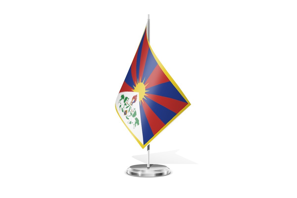 Bandera de mesa de Tibet