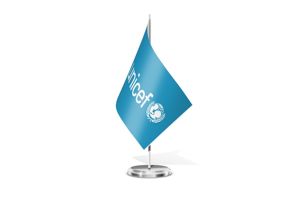 Bandera de mesa de Unicef