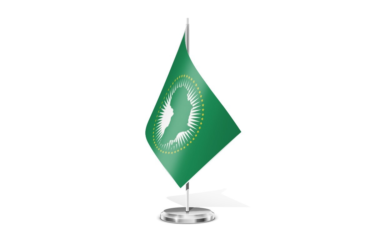 Bandera de mesa de Unión Africana
