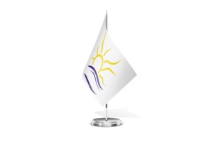 Bandera de mesa naturista 123