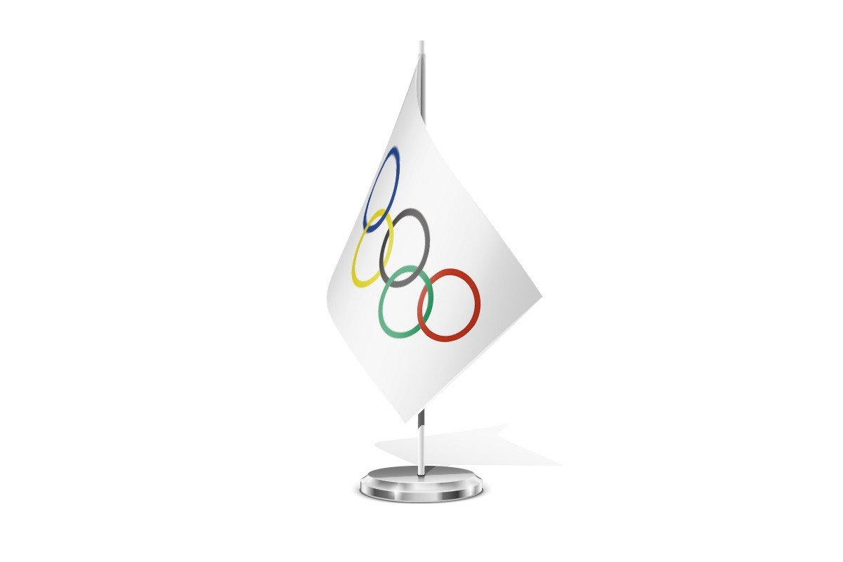 Bandera de mesa Olímpica
