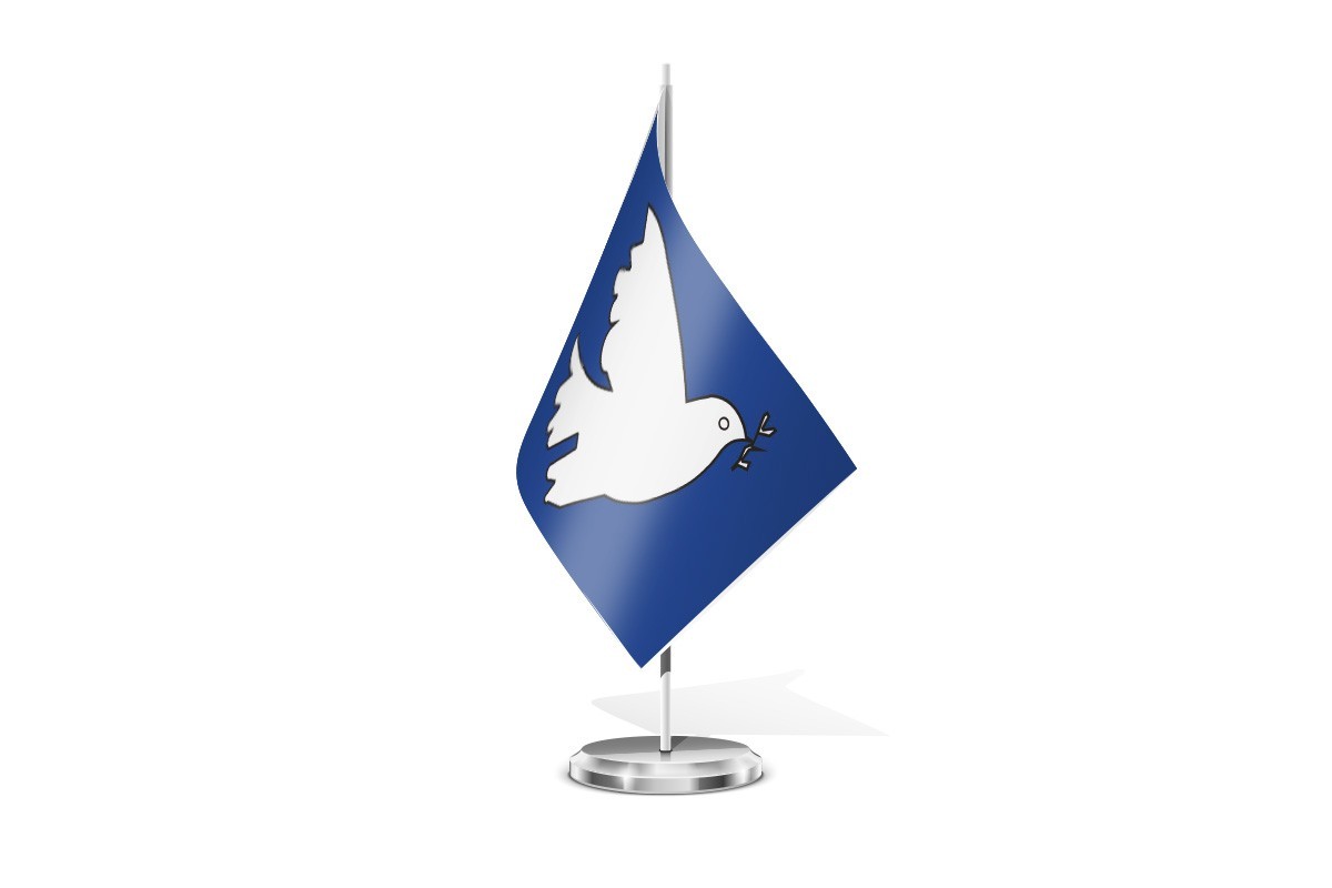 Bandera de mesa Paloma de la Paz