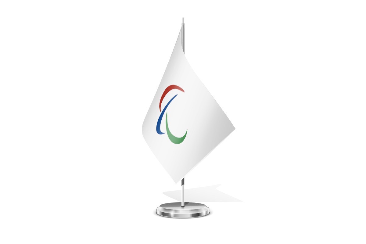 Bandera de mesa paralímpica