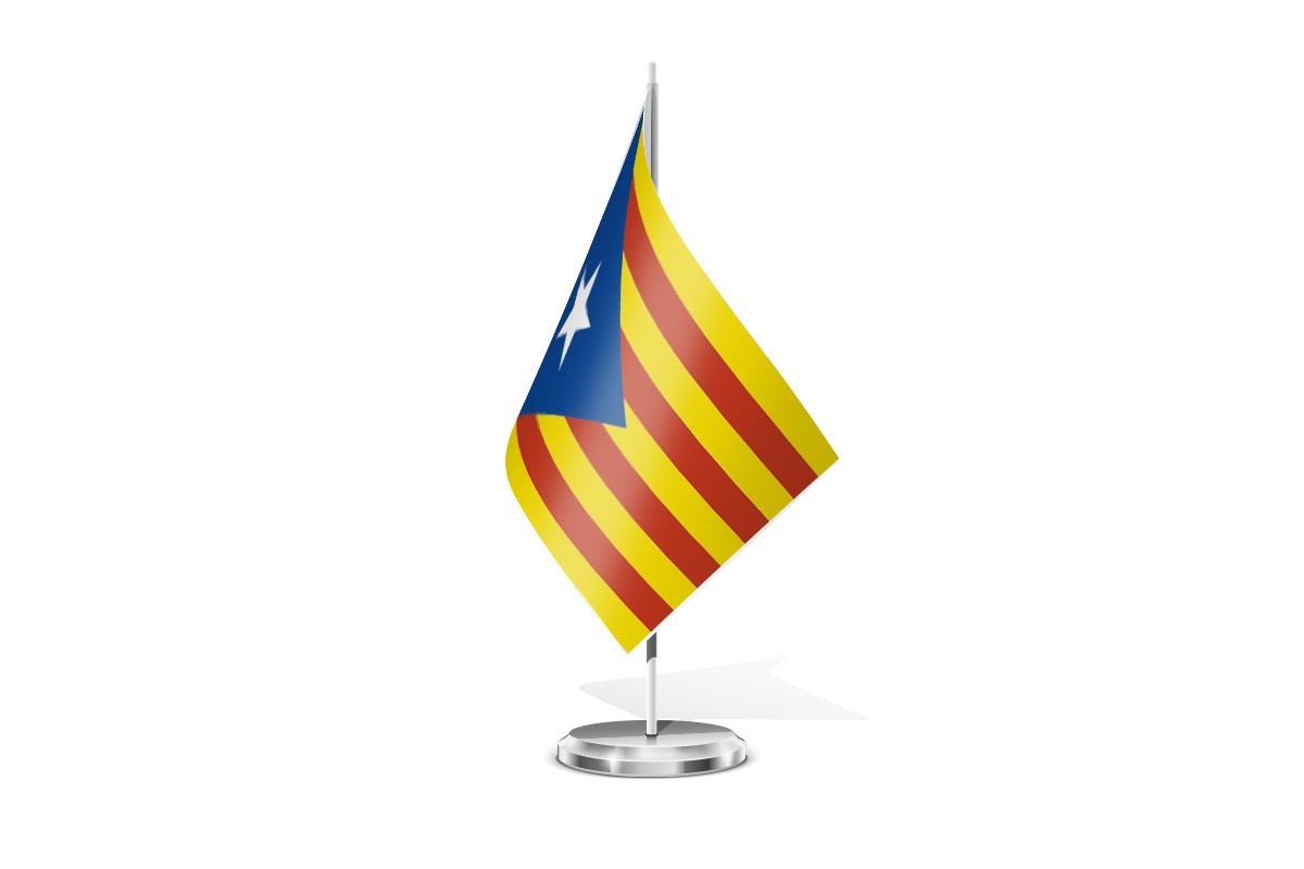 Bandera de mesa Catalana Estelada