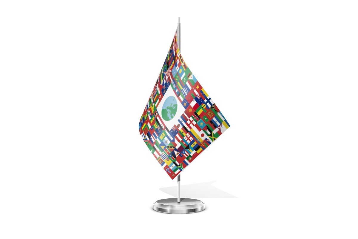 Bandera de mesa del mundo