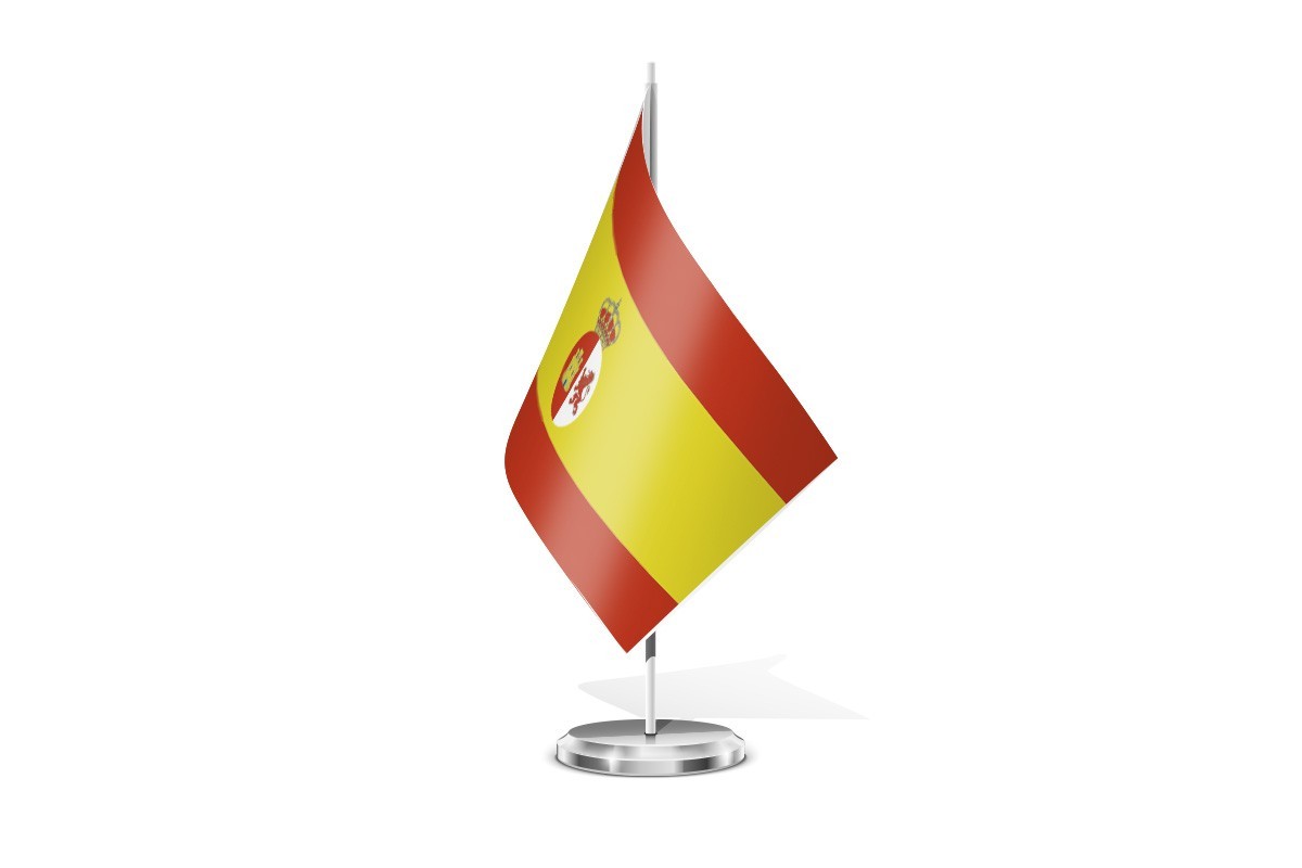 Bandera de mesa España 1793-1931 de alta calidad
