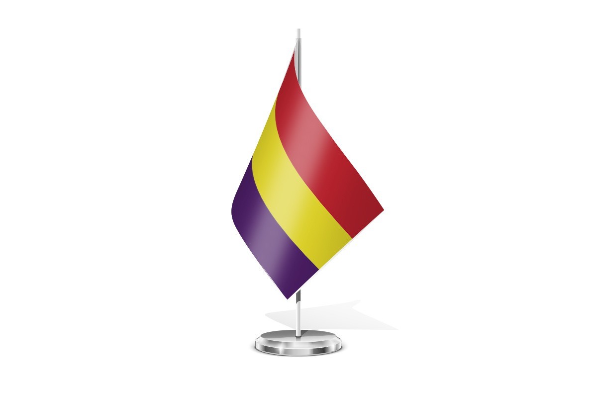 Bandera de mesa España Republicana sin escudo