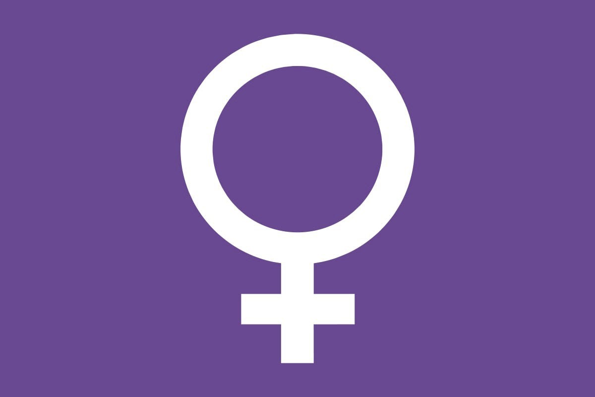 Bandera de mesa feminista Bandera de mesa feminista