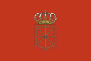 Bandera de Navarra con escudo de alta calidad para exterior 123