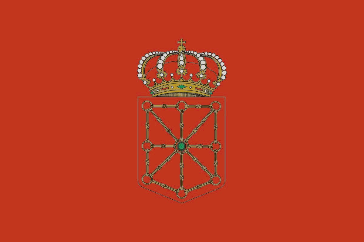 Bandera de Navarra con escudo de alta calidad para exterior Bandera de Navarra con escudo de alta calidad para exterior