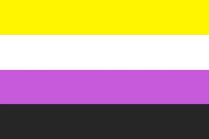 Bandera de mesa no binaria