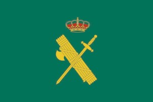 Bandera de mesa de la Guardia Civil