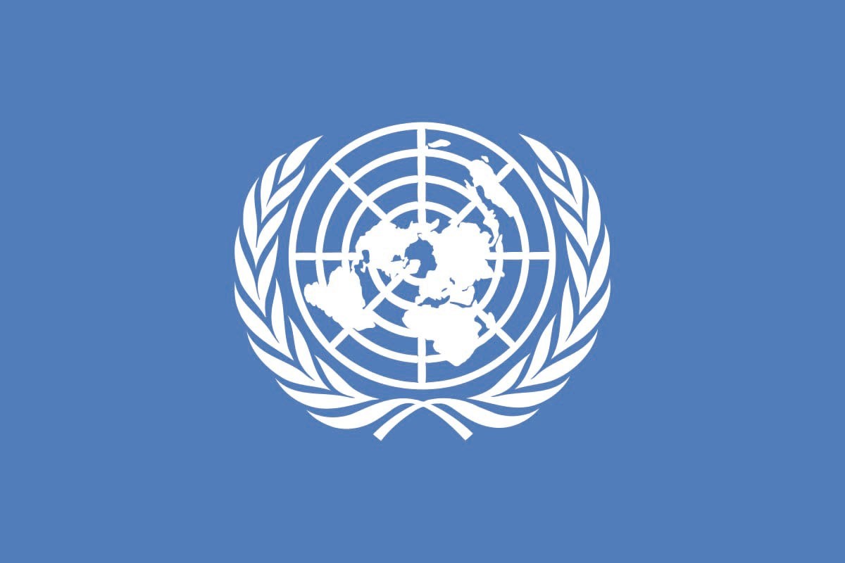 Bandera de mesa de Onu