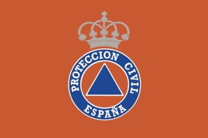 Bandera de mesa de Protección Civil España