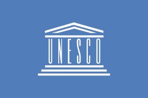 Bandera de mesa de Unesco