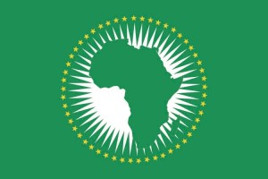 Bandera de mesa de Unión Africana