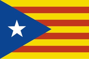 Bandera de mesa Catalana Estelada