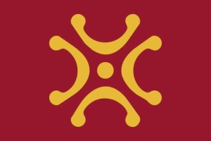 Bandera de mesa de Lábaro de alta calidad