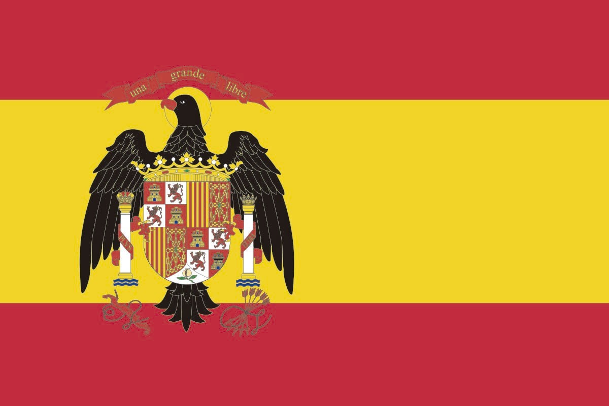Bandera de mesa España Águila 1945-1977