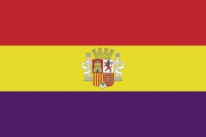 Bandera de mesa España Republicana con escudo