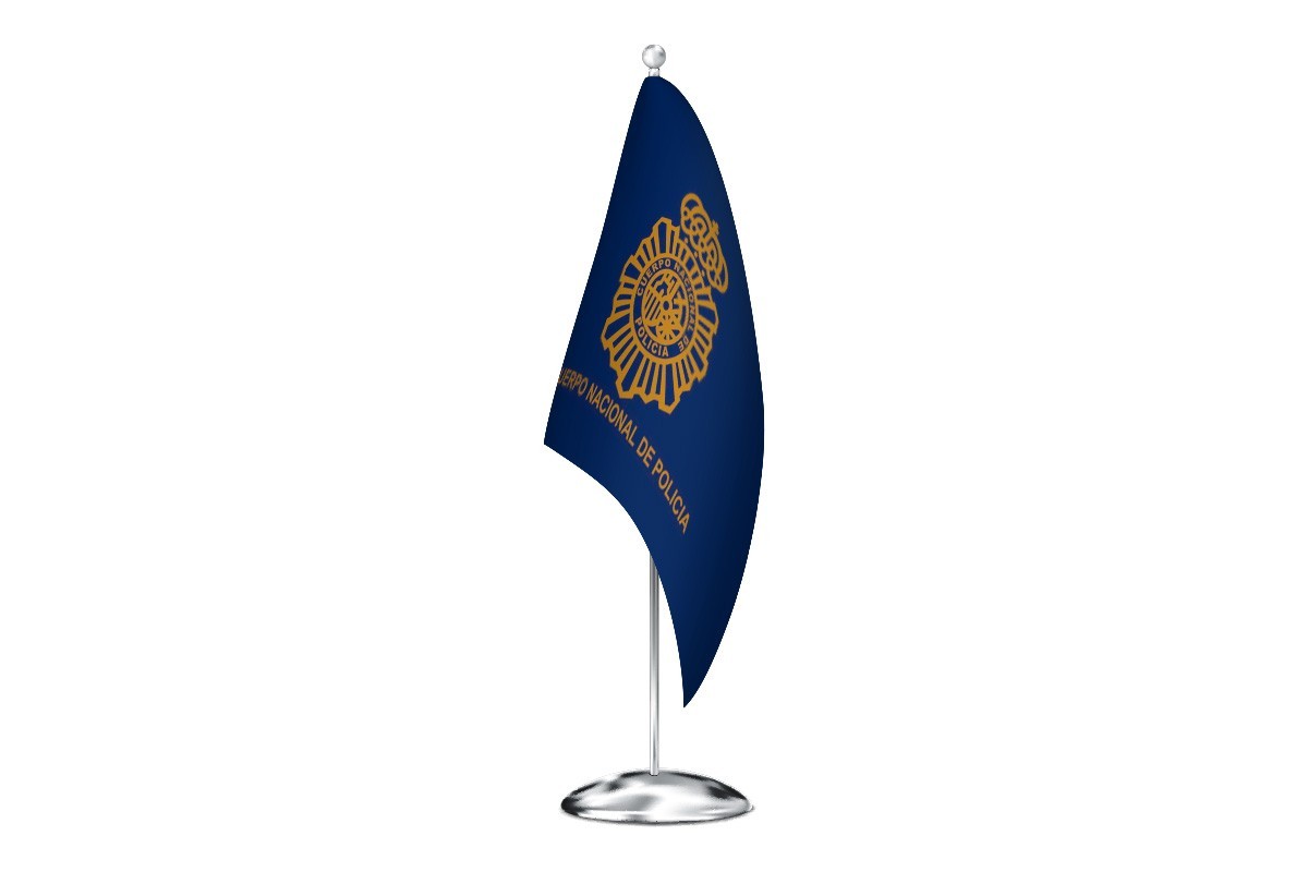 Bandera de despacho de la policía nacional