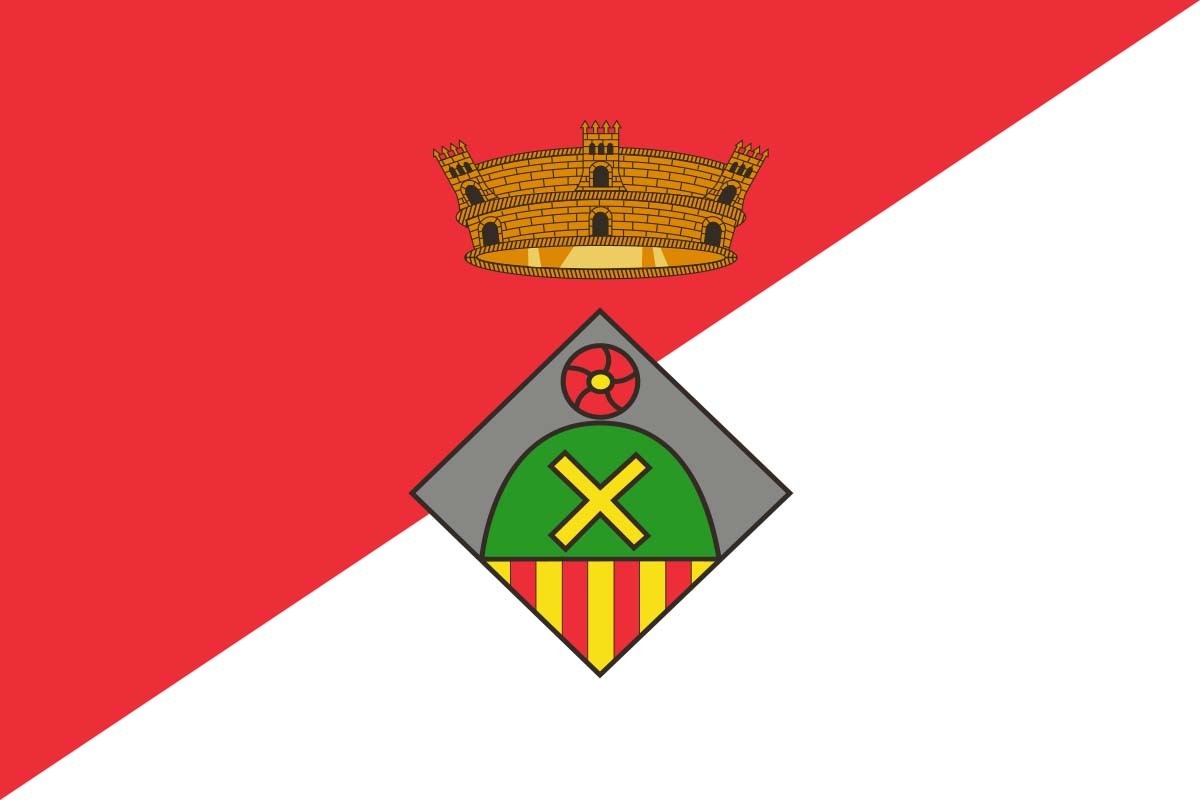 Bandera de Sant Vicenç de Montalt de alta calidad para exterior Bandera de Sant Vicenç de Montalt de alta calidad para exterior