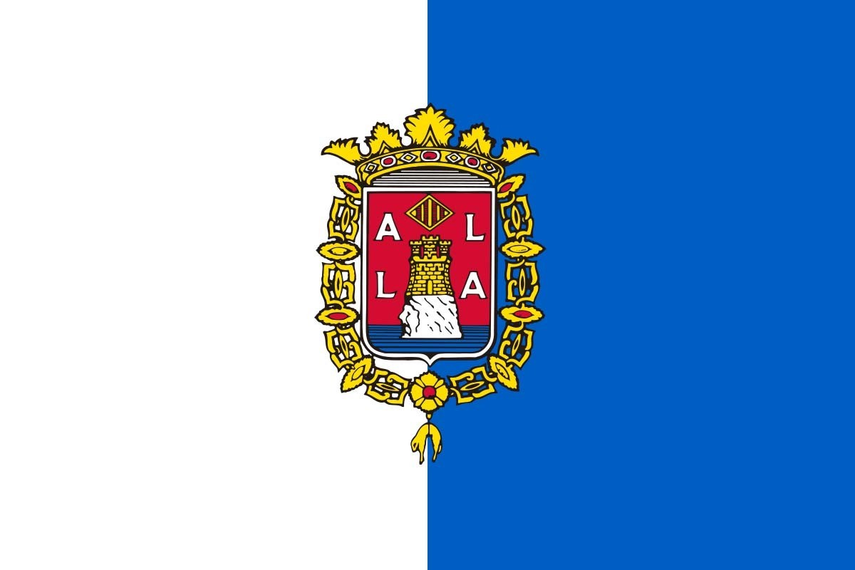 Bandera de Alicante de alta calidad para exterior