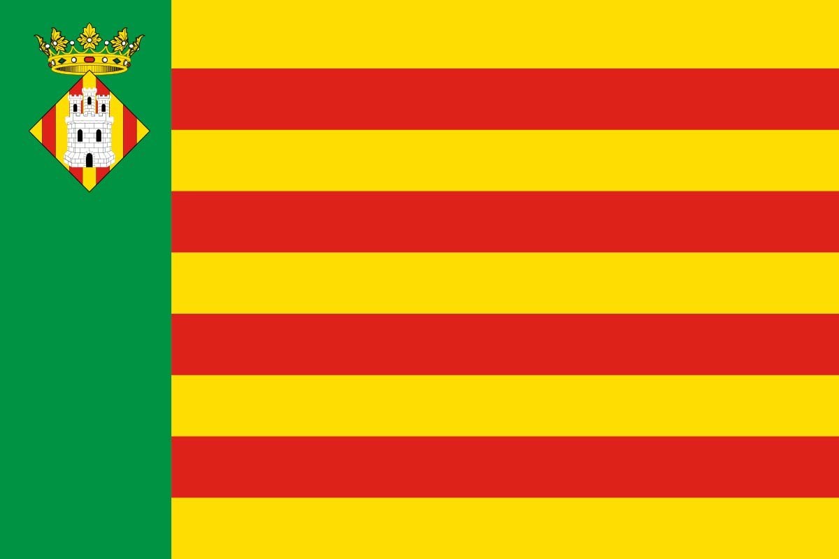 Bandera de Castellón de la Plana de alta calidad para exterior Bandera de Castellón de la Plana de alta calidad para exterior