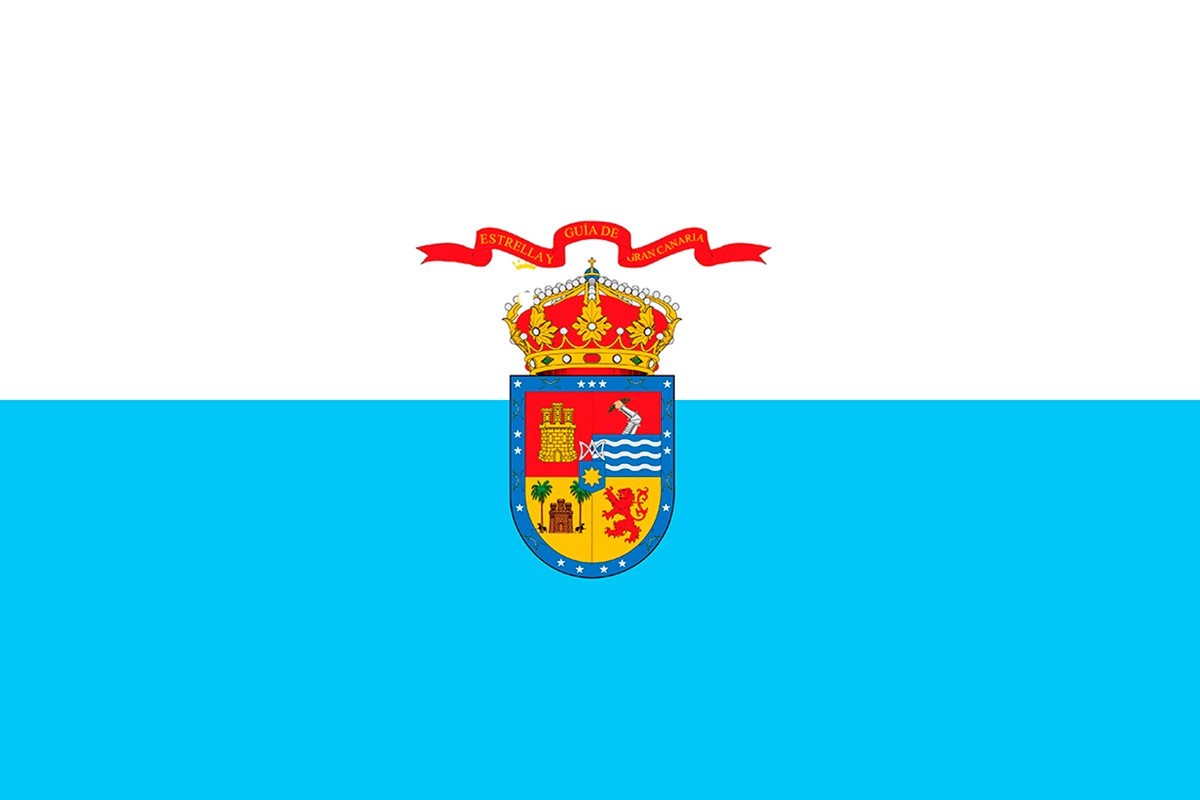 Bandera de Santa María de Guía de Gran Canaria de alta calidad para exterior Bandera de Santa María de Guía de Gran Canaria de alta calidad para exterior