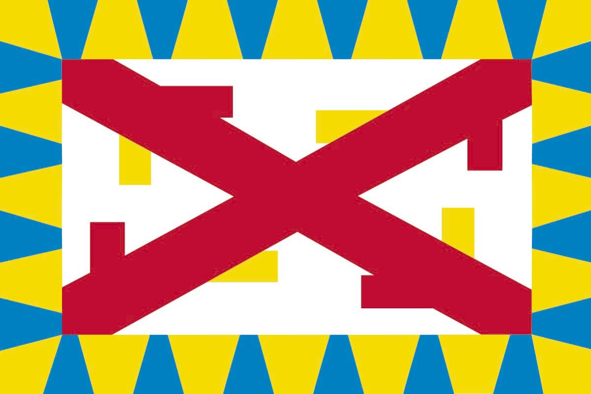 Bandera de Eskoriatza de alta calidad para exterior Bandera de Eskoriatza de alta calidad para exterior