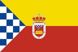 Bandera de Alcuéscar de alta calidad para exterior 123