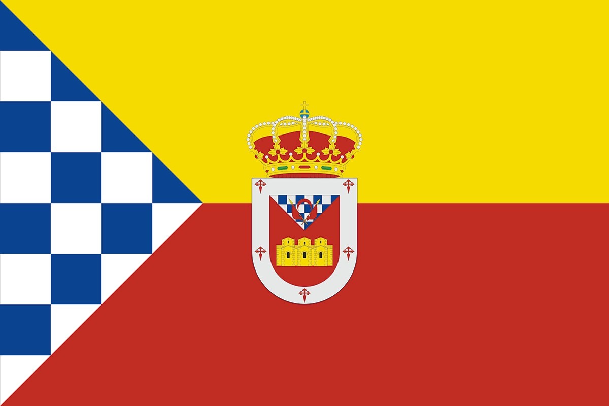 Bandera de Alcuéscar de alta calidad para exterior Bandera de Alcuéscar de alta calidad para exterior