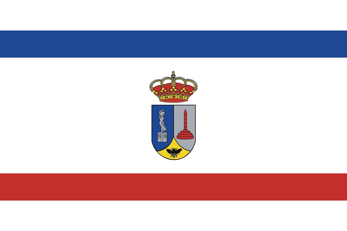 Bandera de Fuenlabrada de los Montes de alta calidad para exterior Bandera de Fuenlabrada de los Montes de alta calidad para exterior