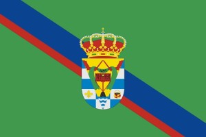 Bandera de Garganta la Olla de alta calidad para exterior 123