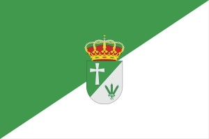 Bandera de Ibahernando de alta calidad para exterior 123