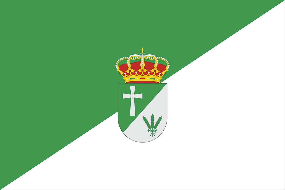 Bandera de Ibahernando de alta calidad para exterior