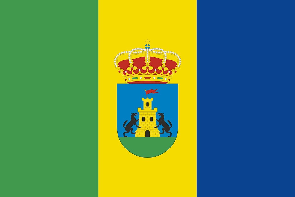 Bandera de Jaraíz de la Vera de alta calidad para exterior Bandera de Jaraíz de la Vera de alta calidad para exterior